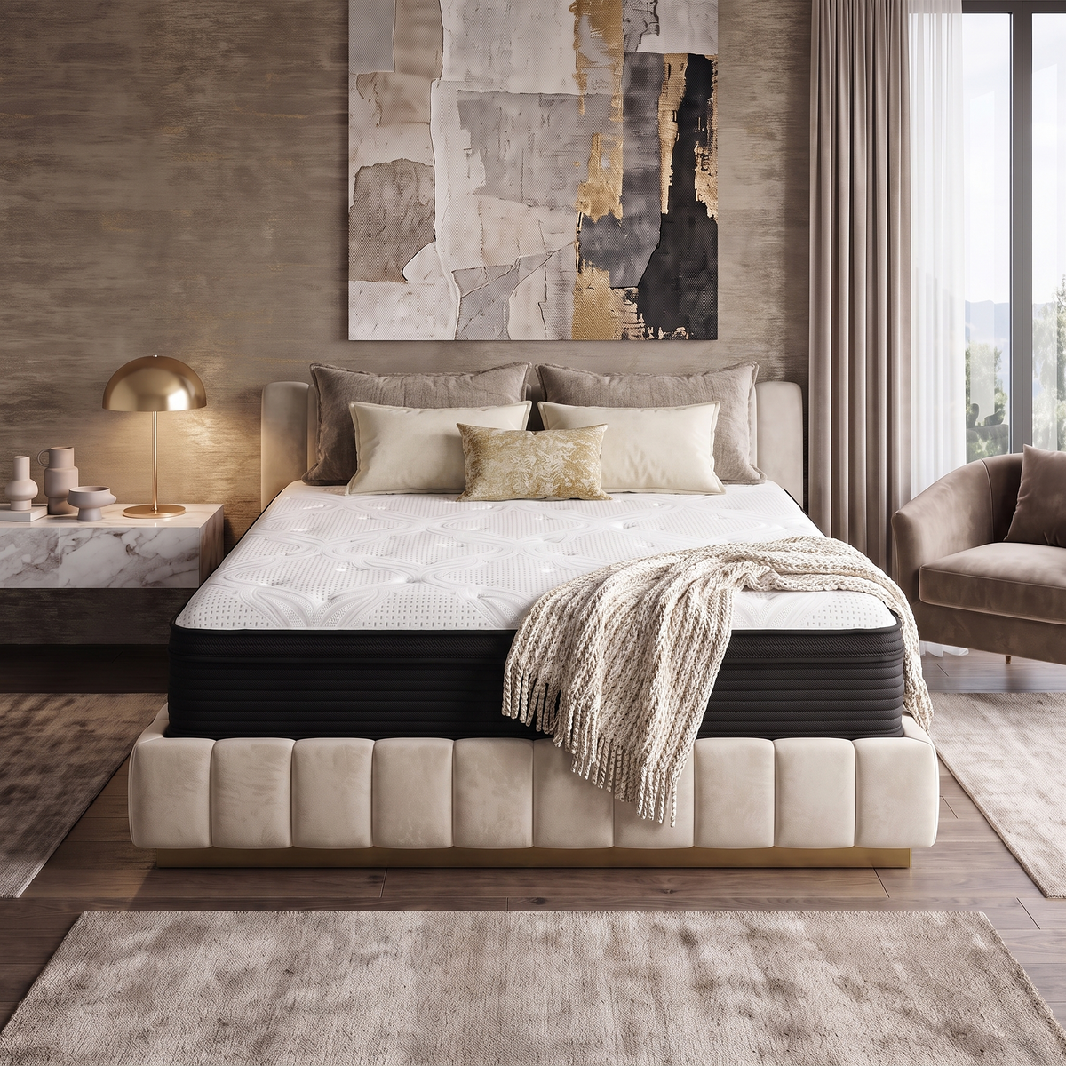 BedTech Cascade 13-Inch Plush Hybrid Mattress