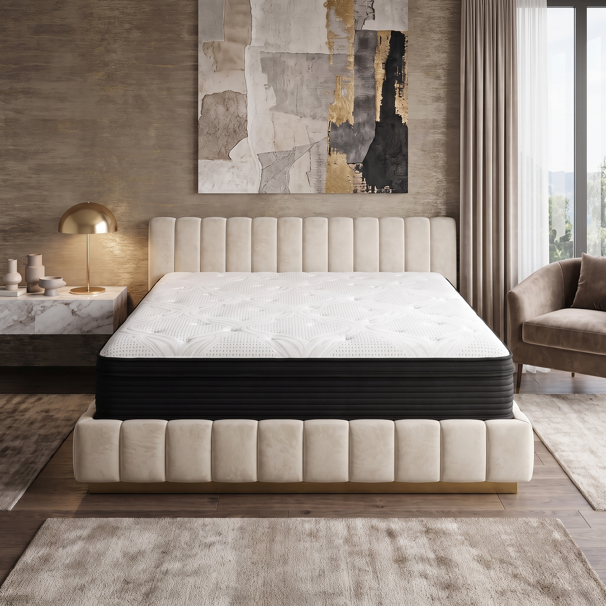 BedTech Cascade 13-Inch Plush Hybrid Mattress