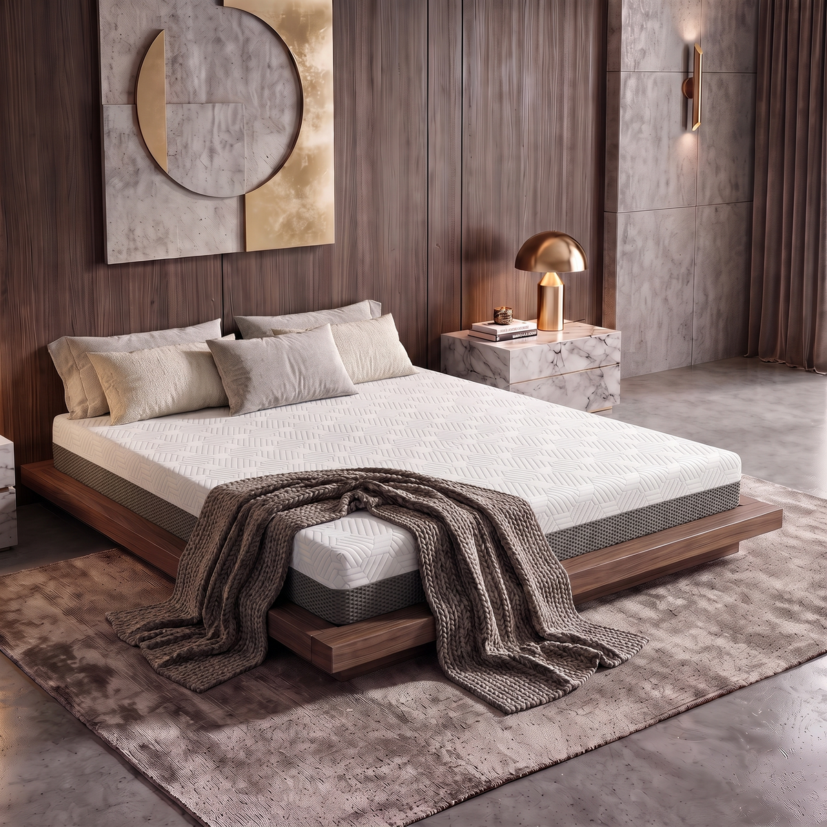 BedTech Pur Chill 8-Inch Firm Memory Foam Mattress