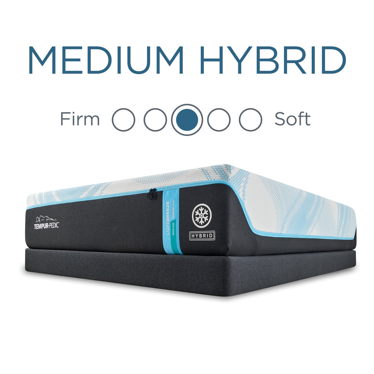TEMPUR-LuxeBreeze Medium Hybrid 13-Inch Mattress